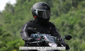 Helm Abu-abu Doff