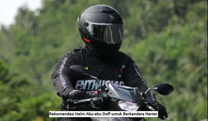 Helm Abu-abu Doff